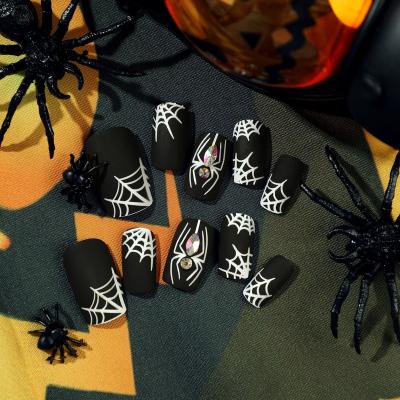 China Wholesale Costom Handmade French Nail French Full Art Artificial Fingernail Press On Nails False Nail Tips For Halloween for sale