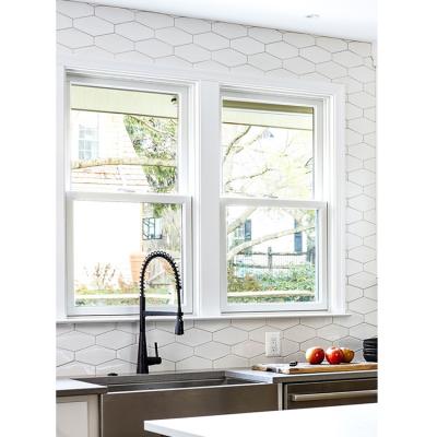 China Magnetic Screen The best indoor UPVC double-layer hanging window Double Hung Sash Windows Aluminum single hung windows for sale