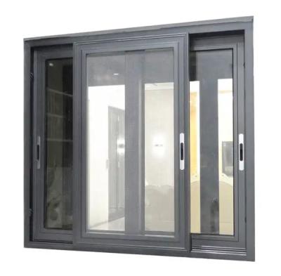 China Magnetic Screen Aluminium sliding Windows Does not occupy indoor and outdoor space, simple operation for sale