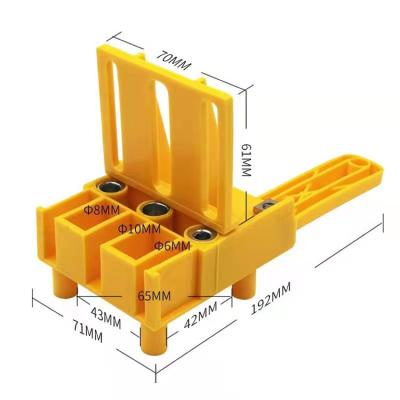 China Handheld Wood Drilling Patch Panels Hole Drilling Tool 6/8/10 Millimeter Pocket Hole Jig Sets for sale