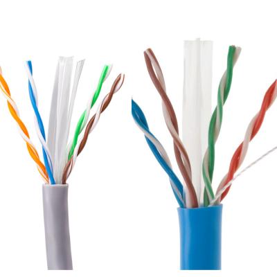 China Indoor Outdoor Communication Low Price Pure Copper PVC 23 24 A.W.G. 350 MHz 305m ethernet cable cat 6 cable utp cat6 for LAN communication for sale