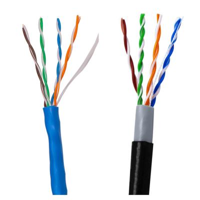 China Computer copper CCA pvc 1000ft 23awg 24awg cat5e utp 4 pair cat 5e ethernet cable for outdoor communication for sale