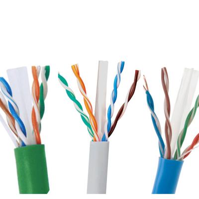 China A.W.G. utp cat6a cable high quality solid bare copper green blue white cat 6a 26awg 300m 305m 4p 500mhz 23 for sale