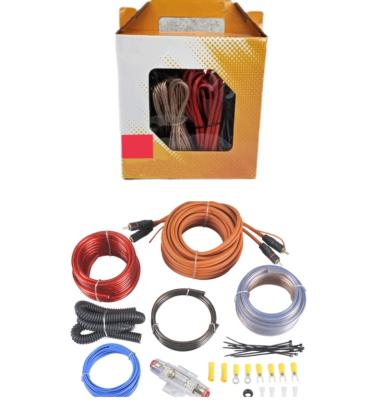 China A.W.G. 8 Copper Car Audio Amplifier Installation Car Amplifier 0 Gauge Wiring Kit 4 0ga Car Wire Kit Sub OFC Wiring Kit and Gauge 0 amp for car audio amplifier for sale