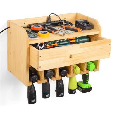 China Space Saving Power Tool Wall Mounted Wooden Organizer for sale