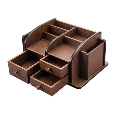 China Sustainable Wholesale Wooden Desk File Organizer Desk Storage With 3 Slide Out Drawers for sale