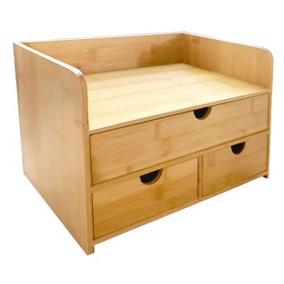 China Economical And Practical Sustainable Hot Selling Bamboo Artifact Wooden Desktop Storage Box Desk for sale