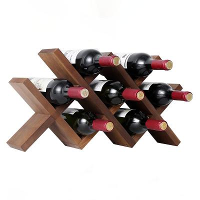 China Other Popular Hot Selling Unique Good Quality Wooden Countertop Wine Rack for sale