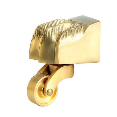 China Modern Copper Caster Wheel Casters Sofa Furniture Brass Caster Wheel for sale