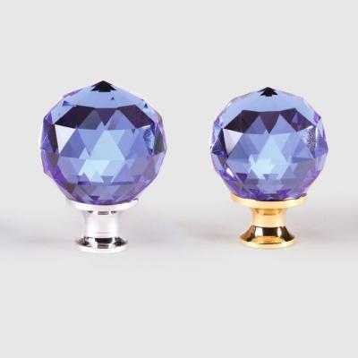 China Modern Wholesale Crystal Glass Knobs Cabinet Door Preservative Pull Handle for sale