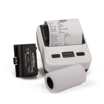 China New Product Black and White 80mm Mini Portable 3 Inch Thermal Receipt Barcode Printer with 2000mAh Battery for sale