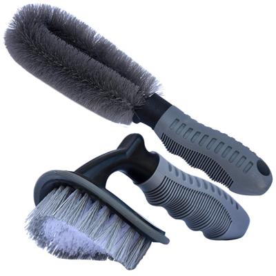 China Bicycle Rim Scrub Brush Truck Motorcycle Wheel Tire Car Care Tire Cleaning Brush Pile for sale