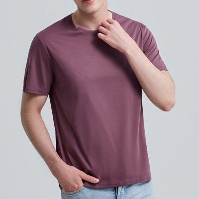 China Anti-wrinkle Accept OEM White Solid Color Breathable Organic Cotton Mens T-shirt Custom Summer Plus Size Casual Mens T-shirts for sale