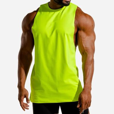 China Anti-pilling Breathable Solid Fitness Gym Men's Fitness Invest Mens Sleeveless T-Shirts for sale