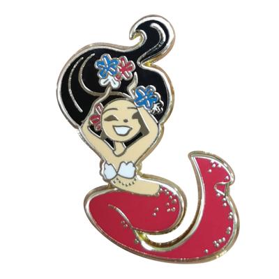 China Hard Princess Lapel Brooch Badges Beautiful Cat Girl Fish Metal Cartoon Sea Pin Collecting Lovely Mermaid Enamel Pin Europe for sale