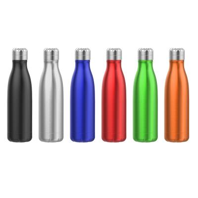 China 17oz 500ml BPA Viable Cola Shape Heat Insulation Double Wall Stainless Steel Vial Free Vial for sale