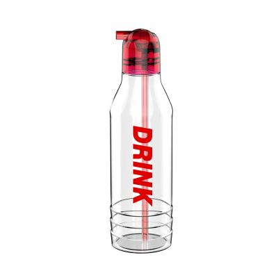 China 600ml 20oz BPA Food Grade Viable Free Sport Tritan Drinking Water Bottle With Straw for sale