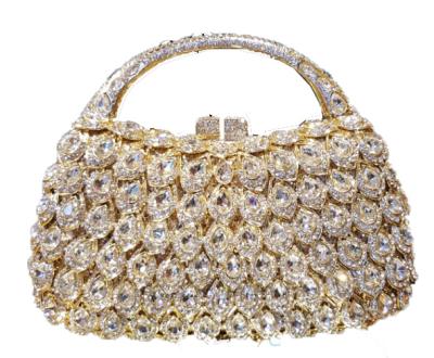 China Wedding Party Cocktail Sparkle Evening Clutch Bag Women Hollow Out Crystal Clutch Purse Handbag for sale