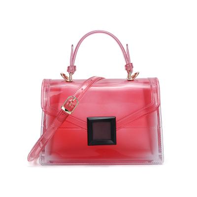 China Fashoion Lady Handbag New Women Bag Fashion Clear Small Cross - Body Purse Ladies Candy Color Jelly Bags Plastic PVC Handbags for sale