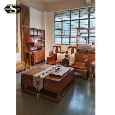 China Modern Furniture Factory Customization Indoor Teak Furniture Wood Sofa for sale