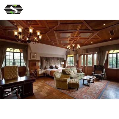 China New Modern Style Carved Ceiling Panels Teak Wood Interior Wood Paneling Solid Wood Ceiling Panel Designs for sale