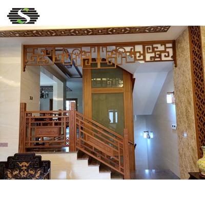 China Modern High Quality Modern Teak Stairs Solid Wood Staircase Design for sale