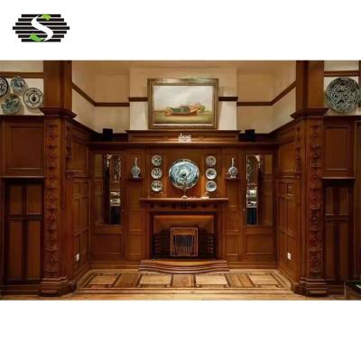 China Manufacturer Convertible Professional Customization Interior Solid Teak Wood Wall Panel for sale