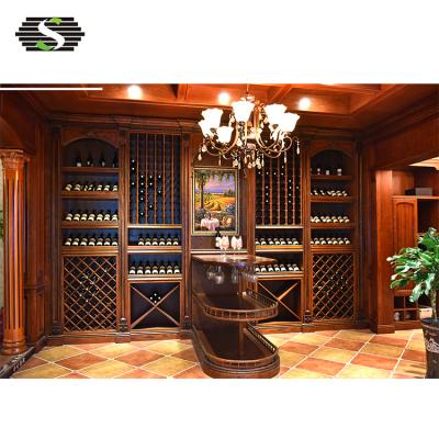 China Modern High Quality Solid Wood Wine Cabinet Bar Furniture Living Room for sale