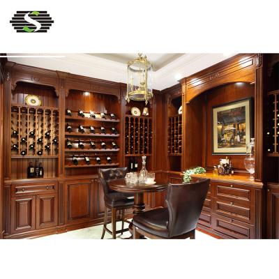 China Modern Manufacturer Home Ine Bar Wooden Wine Cabinet Furniture Solid Wood Living Room for sale