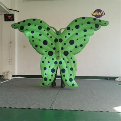 China Oxford Cloth Inflatable Kids Holiday Party Show Costume Parade Event Butterfly Dress Wings Wearable Costume for sale