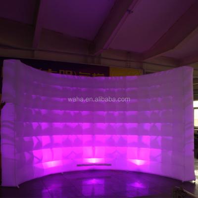 China Oxford Cloth Cheap Led Inflatable Air Wall Inflatable Photo Booth Wall For Sale for sale