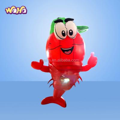 China Oxford Ocean Theme Inflatable Crayfish Type Aired 3D Lobster Cartoon for sale