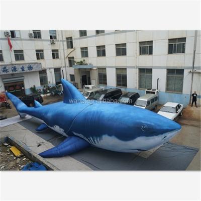 China Custom Giant Inflatable Shark Balloon Party Theme Ocean Oxford Cloth Summer Hanging Model Decoration for sale