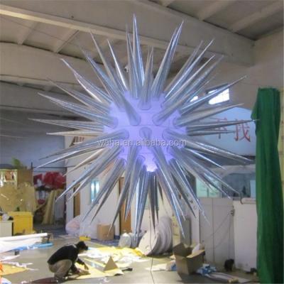 China Oxford Cloth Club Decoration Lighting Inflatable Star With Led Light for sale