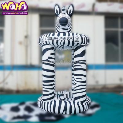 China Decoration Zebra Silver Machine Inflatable Booth Inflatable Promotional Items for sale