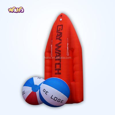 China Inflatable Oxford cloth inflatable surfboard and balloon beach decoration beach advertising on sale for sale