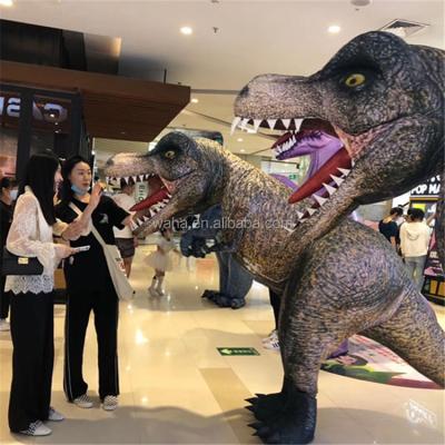 China Inflatable Square Parade Simulation Inflatable Peach Skin Dinosaur Cartoon Mascot Costume OEM for sale