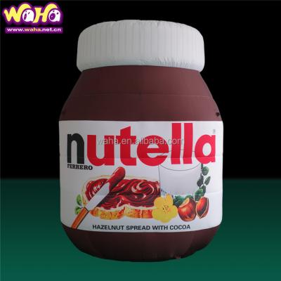 China Promotion activity the most popular inflatable nutella jar for promotion, inflatable bottle for chocolate for sale