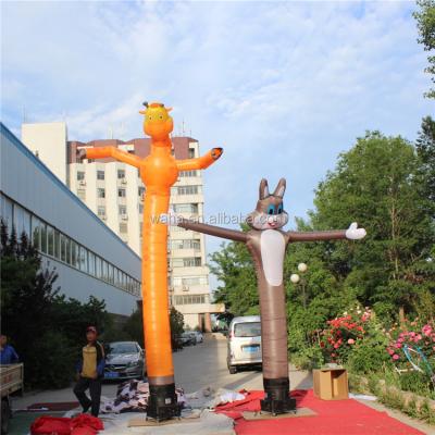 China Oxford Cloth 6-10m Factory Direct Sale Giraffe Rabbit Shape Inflatable Air Sky Dancer For Sale for sale