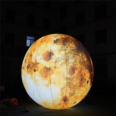 China Customized oxford fabric led inflatable solar system planet, advertising inflatable earth globe for promotion for sale