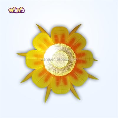 China Oxford Cloth Giant Inflatable Sunflower Decorated With Wedding Party Decoration Flower for sale