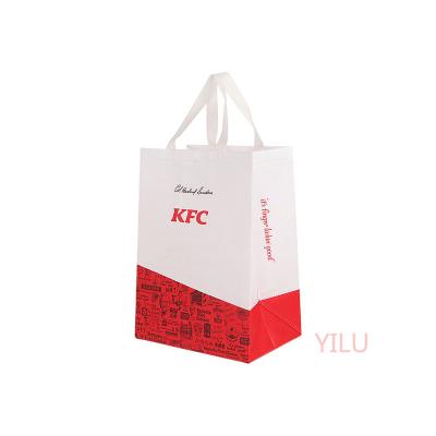 China Restaurant Handled Take Out Supermarket High Quality Logo Customized Non Woven Bag for sale