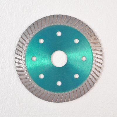 China Diamond 22.23mm Hole Inner Wave Turbo Cooling Holes Diamond Saw Blade With Reinforced Center For Cutting Granite for sale