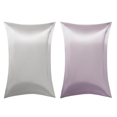 China Light Gray And Light Purple Satin 19MM Anti-Static High Quality Silk Color Pillow Case for sale