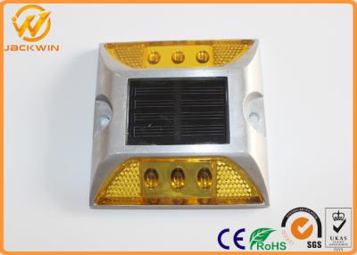 China 6 LED Aluminum Solar Lane Marker Reflective Road Studs Pavement Weight Capacity 30 tons for sale