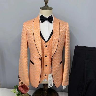 China Anti-Wrinkle Factory Custom Made Tuxedo Men OEM Logo Fashion Suit To Wedding Boutique Print Suit Three Piece Set/Men's Blazers Coat Pant for sale