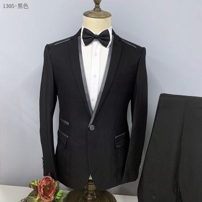 China Anti-wrinkle Men Suit Jacket+Pants 2 Piece Set/Casual Groom Suit Coat Business Dress Wedding Blazers 2022 Fashion Men's Boutique for sale