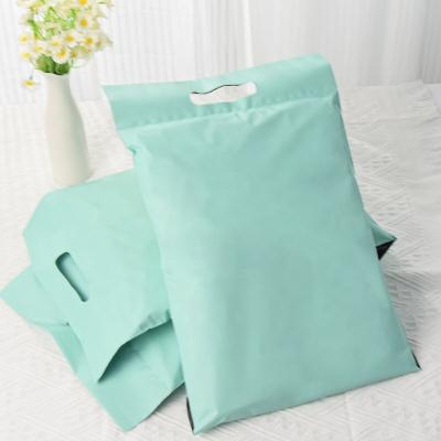 China Eco-friendly ODM OEM Waterproof  Eco Friendly 100% Compostible Thank You Mailing Bags With Handle For Clothing Shipping for sale