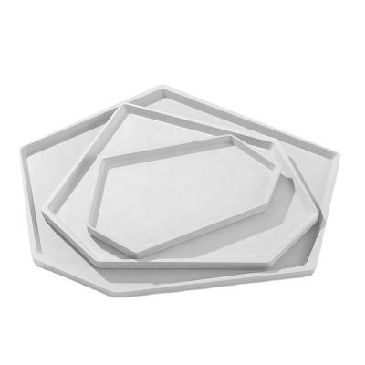 China Nordic Custom Made European Storage Gray Tray Decorated Bedroom Viable Modern Style Decorative Dish Tray for sale