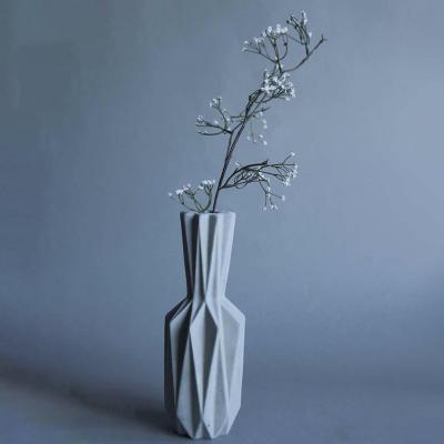 China Contemporary Custom Cement Wedding Vase Flowers 2022 Luxury Concrete Flower Vase Home Decoration Vase For Home Decor Flower for sale